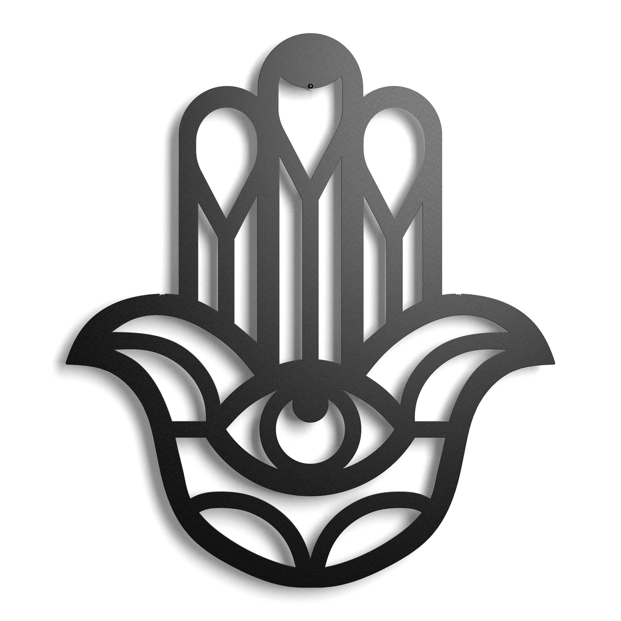 keluly Metal Decoration Floating Wall Sculpture with Shadows Steel Hand of Fatima 43 x 31 cm — image 1