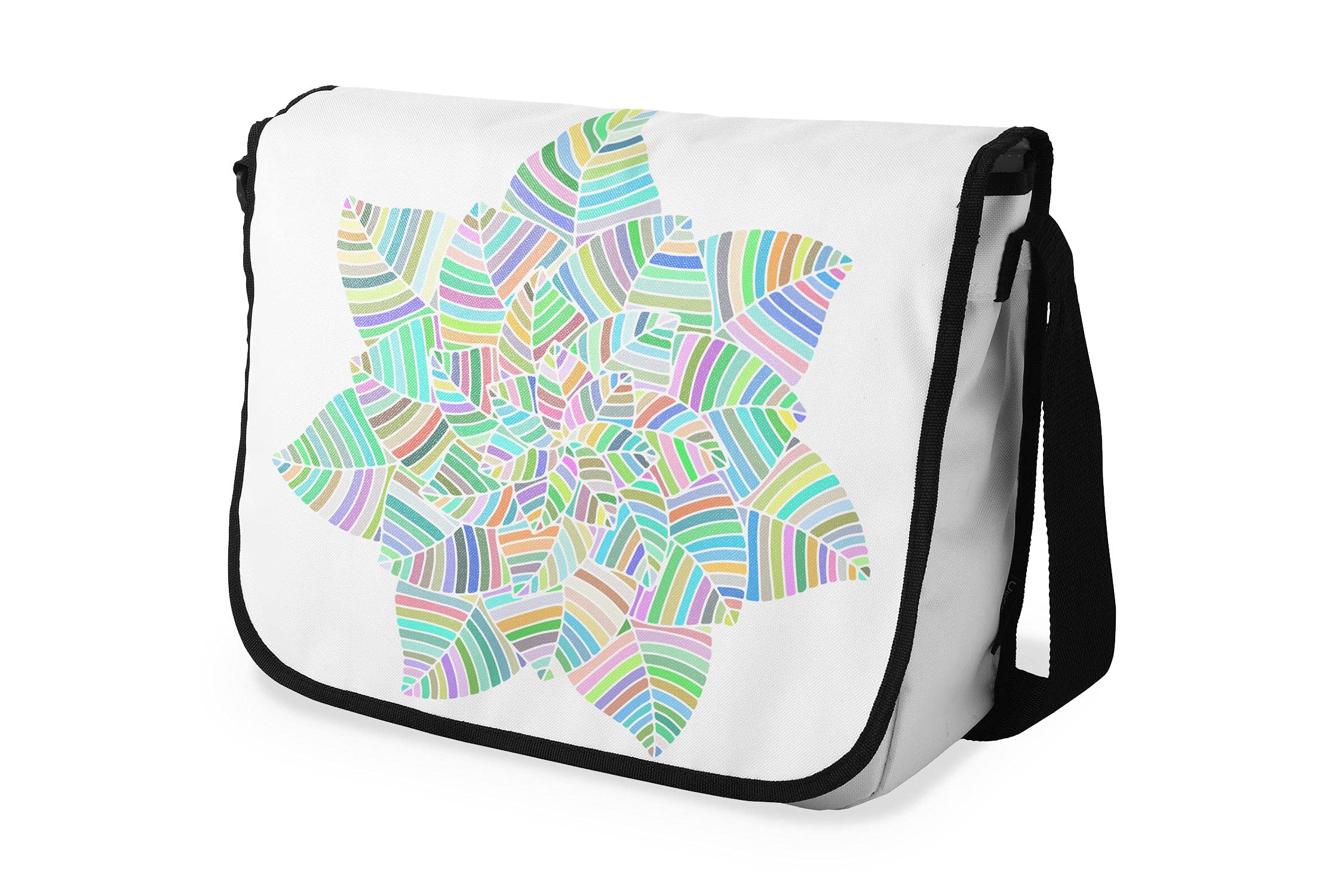 Bonamaison Digitally Printed Messenger School Bag with Black Strap for Students, Cross Body Bag, Courier Bag, Shoulder Bag for School, Back to School, Size: 29x36 Cm