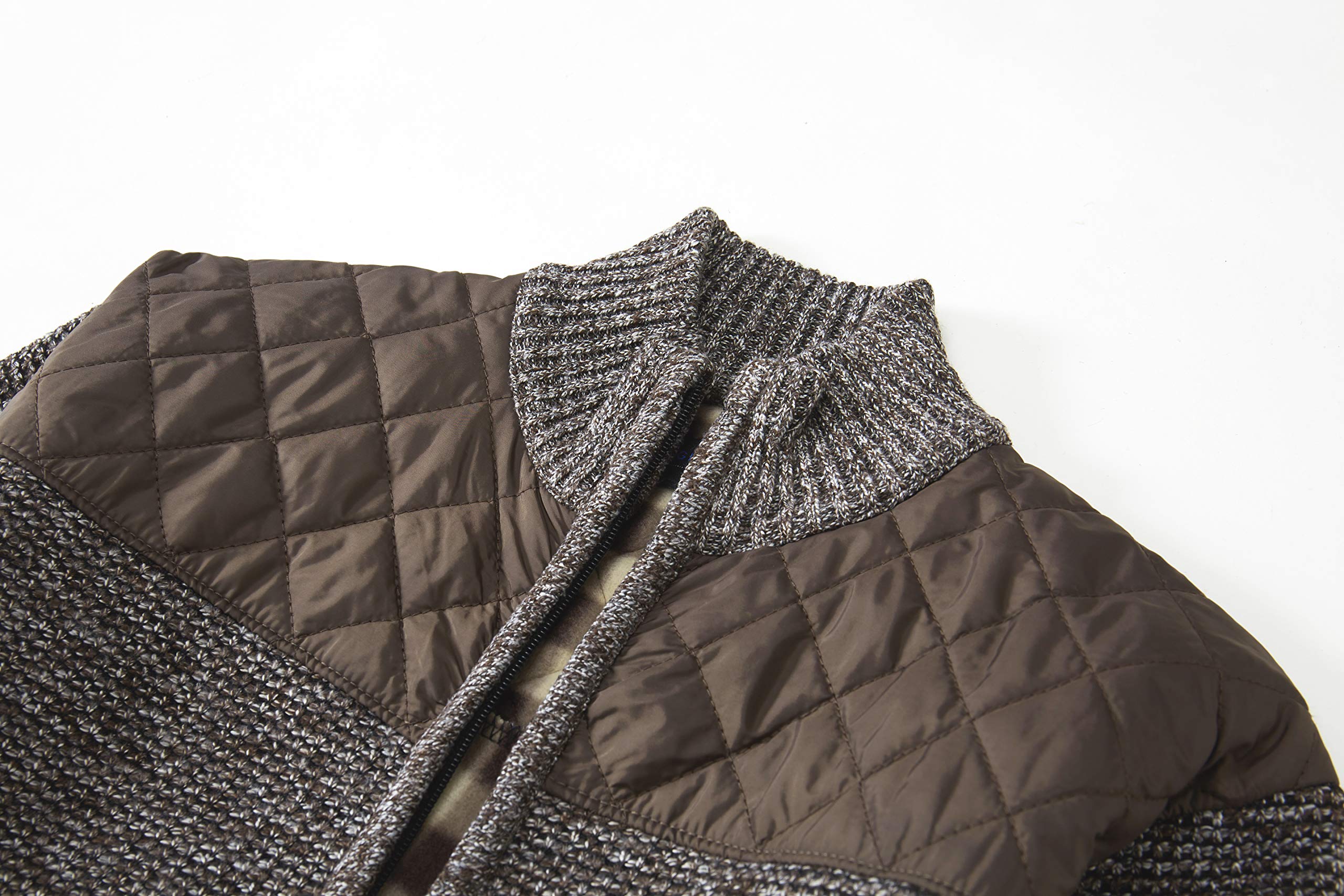 Gioberti Boy's Knitted Full Zip Cardigan Sweater with Soft Brushed Flannel Lining