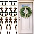 Glitinsel 24 Pcs Velvet Bows for Christmas Tree Vintage Rustic Velvet Christmas Ornaments Bows for Door Garland Wreath Decoration(Green Khaki White)