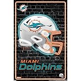 NFL Miami Dolphins - Neon Helmet 23 Wall Poster, 34L" x 22.4W", Premium Unframed Version