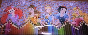 Amazon ディズニー 50色色鉛筆 ディズニープリンセス 色鉛筆 文房具 オフィス用品