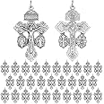 Loetere 30 Pcs Catholic Crucifix for Rosary Making Bulk 2.2 Inch Cross Charms Pendants Pardon Crucifix for Rosaries Jewelry Making DIY Charms Crafts Supplies