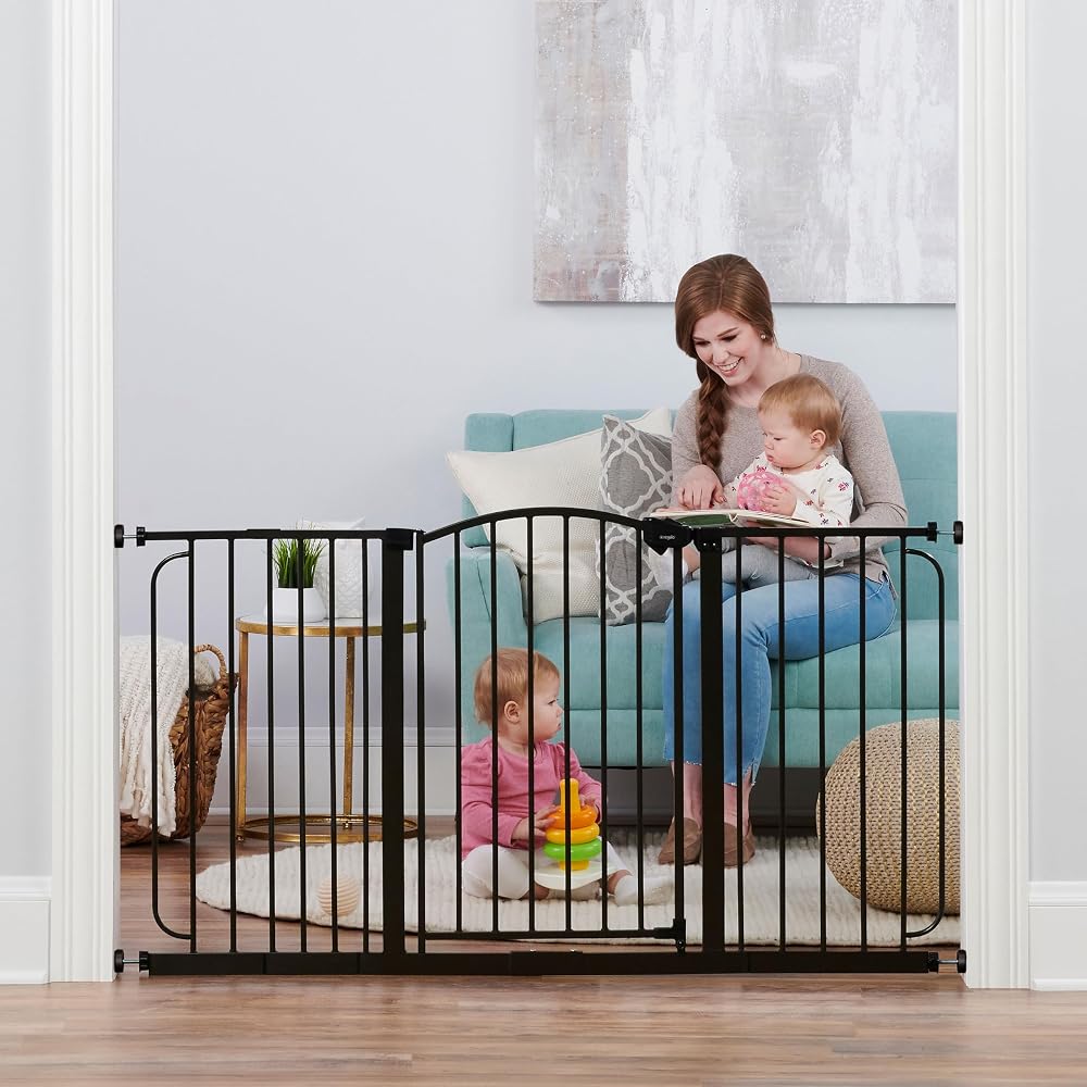 Regalo Safety Super Wide Arched Baby Gate Bronze 75-150 cm Extensions Included