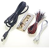 Easyget&reg; Zero Delay Arcade Game USB Encoder PC to Joystick for MAME & Raspberry Pi Retropie Projects perfect fit SANWA Parts