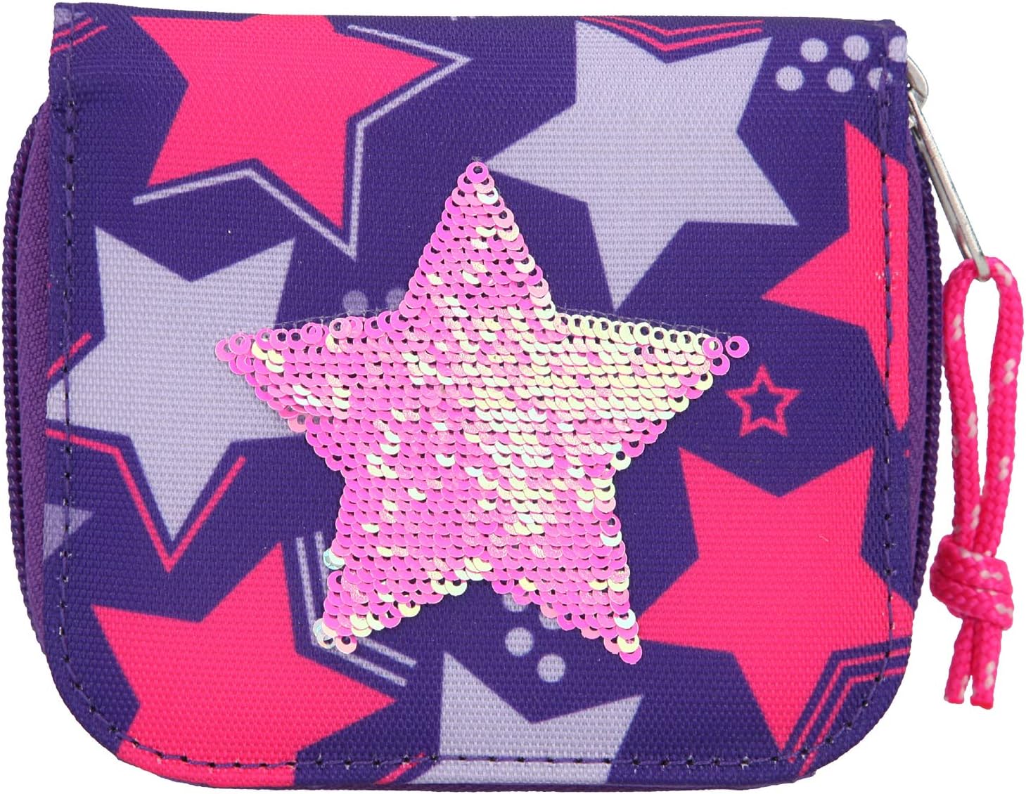 Depesche 10675 TOPModel Wallet with Star Made of Sequins, Approx. 10 x 11.5 x 3 cm, Plain, One Size - Image 3