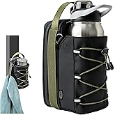 SNAPVIBE Magnetic Gym Bag - 11LB Ultra-Strong Force, Large 50oz Bottle Holder with Towel Loop, Magnetic Gym Water Bottle Bag For Gym Fitness, Workout, Outdoor