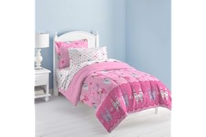 Dream Factory Magical Princess Ultra Soft Microfiber Girls Comforter Set, Pink, Twin