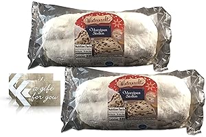 GENERIC Winternacht Marzipan Stollen, 26.4 oz, Imported from Germany WITH Printed Enclosure Cards for Simplified Gift Giving (Marzipan, 2 Pack)