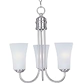 Maxim Logan-Three Light Chandelier in Modern style-17 Inches Wide by 19 inches high-Satin Nickel Finish