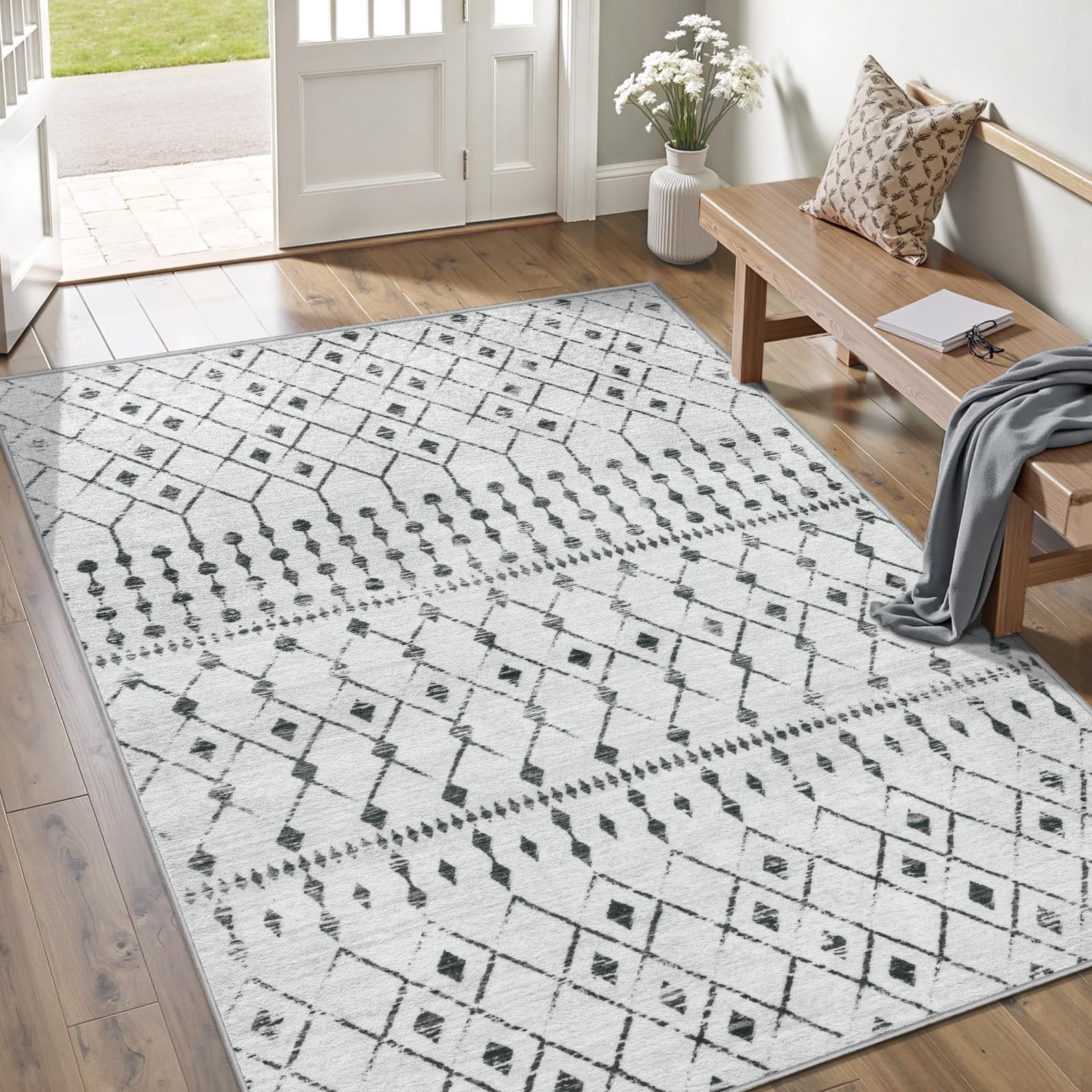 SERISSA Washable Area Rug,3x5 Soft Non Slip Indoor
