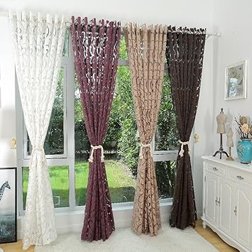 Buy Luxury Fashion Style Semi Blackout Curtains Kitchen Curtains