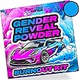 Blackout Gender Reveal Burnout Kit 2 x 2lb Powder + 40 Stickers & 2 Ribbons - Suitable for Cars, Trucks & Motorcycles (4lbs of BLUE Powder)