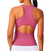 JOYSPELS Womens Workout Tops Open Back Racerback Tank Tops Sleeveless Yoga Athletic Running Shirts