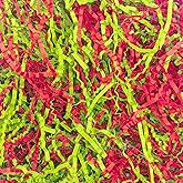 Amsthow Crinkle Cut Paper Gift Wrap Box Filler 1/2 LB Red and Green Shred Basket Raffia Grass Stuffing for Easter Birthday Decoration Wedding