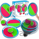 Bennol Toss and Catch Ball Game Outdoor Toys for Kids with 2 Paddle, 2 Balls and A Storage Bag, Outdoor Outside Games for Kids Ages 3 4 5 6 7 8 9 10, Yard Backyard Beach Outside Games