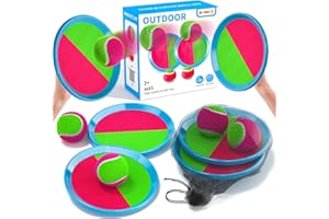 Bennol Toss and Catch Ball Game Outdoor Toys for Kids with 2 Paddle, 2 Balls and A Storage Bag,Outdoor Outside Games Toys for Kids Ages 3 4 5 6 7 8 9 10, Yard Backyard Games Beach Toys Outside Games