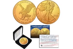 MERRICK MINT 2022 1 Oz 999 Fine Silver American Eagle $1 Coin 24K Gold Gilded with Box & CERT