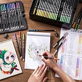 Shuttle Art 138 Colour Pencils Set with Sketch Pad Book Extenders Case 4 view 7