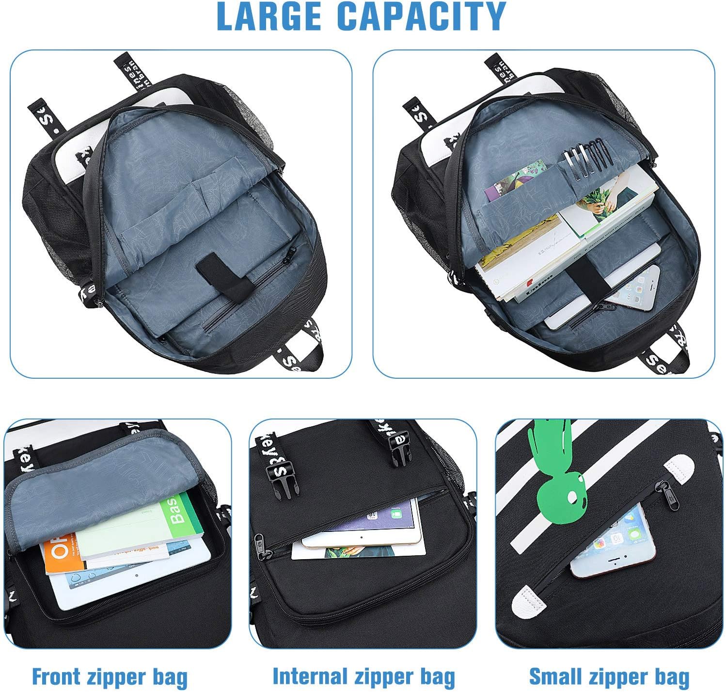 Anime Laptop Backpack for Boys, Alien School Bags Bookbags for Teen Boys - Image 4