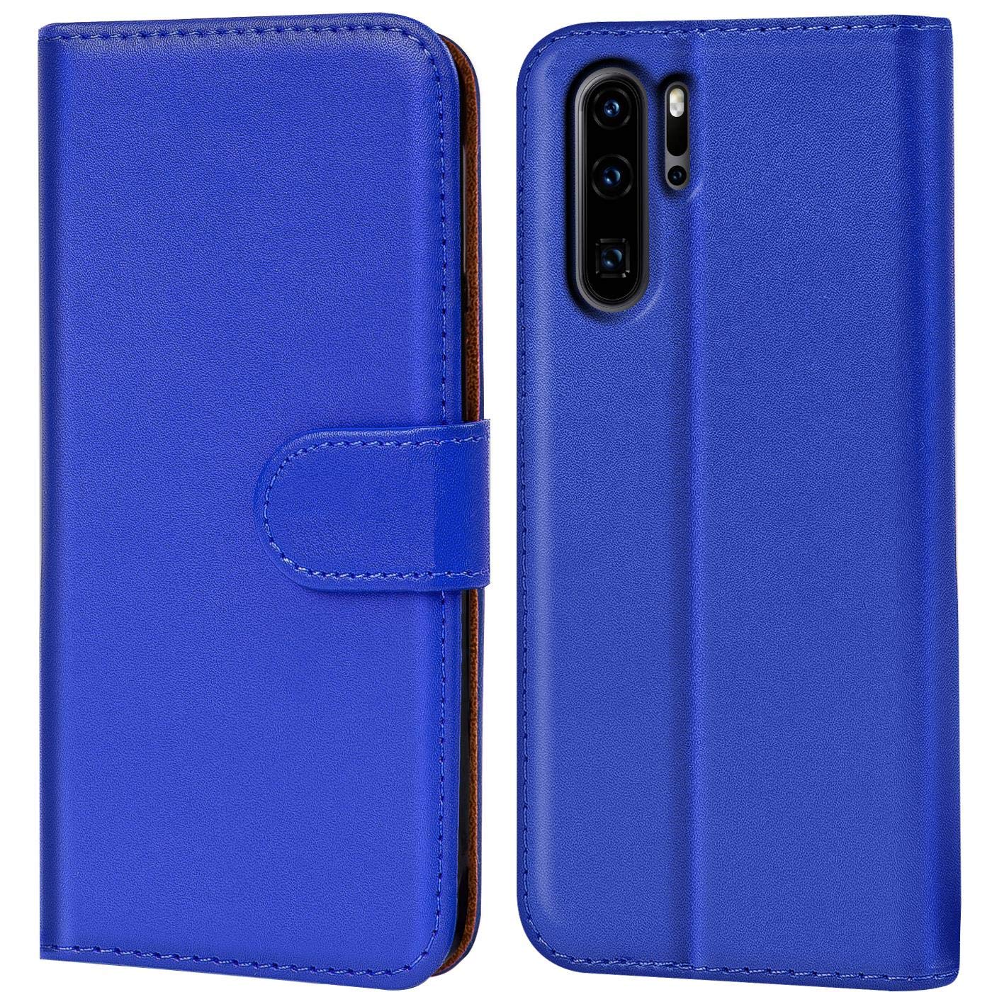Verco Wallet Case for Huawei P30 Pro Book Cover with Magnetic Closure compatible with Huawei P30 Pro Flip Case with Card Slots Faux Leather - Blue