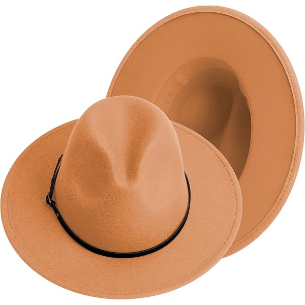 Men & Women Classic Fedora Hat Felt Tan Wide Brim with Bow Accent Ribbon Band Taupe Wide Brim Fedora Hat With Ribbon, Unisex Fedora Hat  main image 3