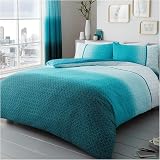 Gaveno Cavailia Urban Ombre Bed Set Duvet Cover Teal Double