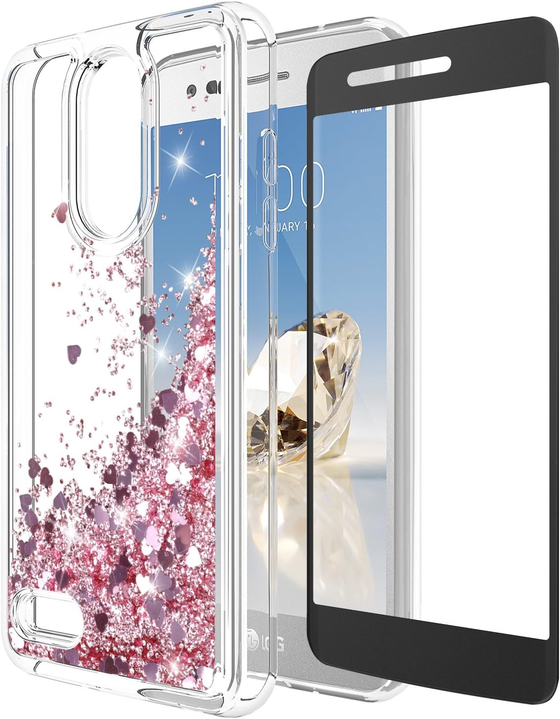 Best Lg K20 Plus Case Ultra Thin With Glass Screen Protector