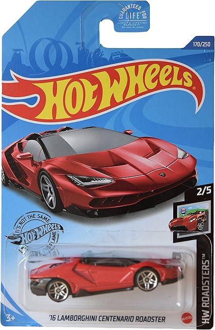 Amazon Com Diecast Hotwheels 16 Lamborghini Centenario Roadster 170 25 Red Roadsters 2 5 Toys Games