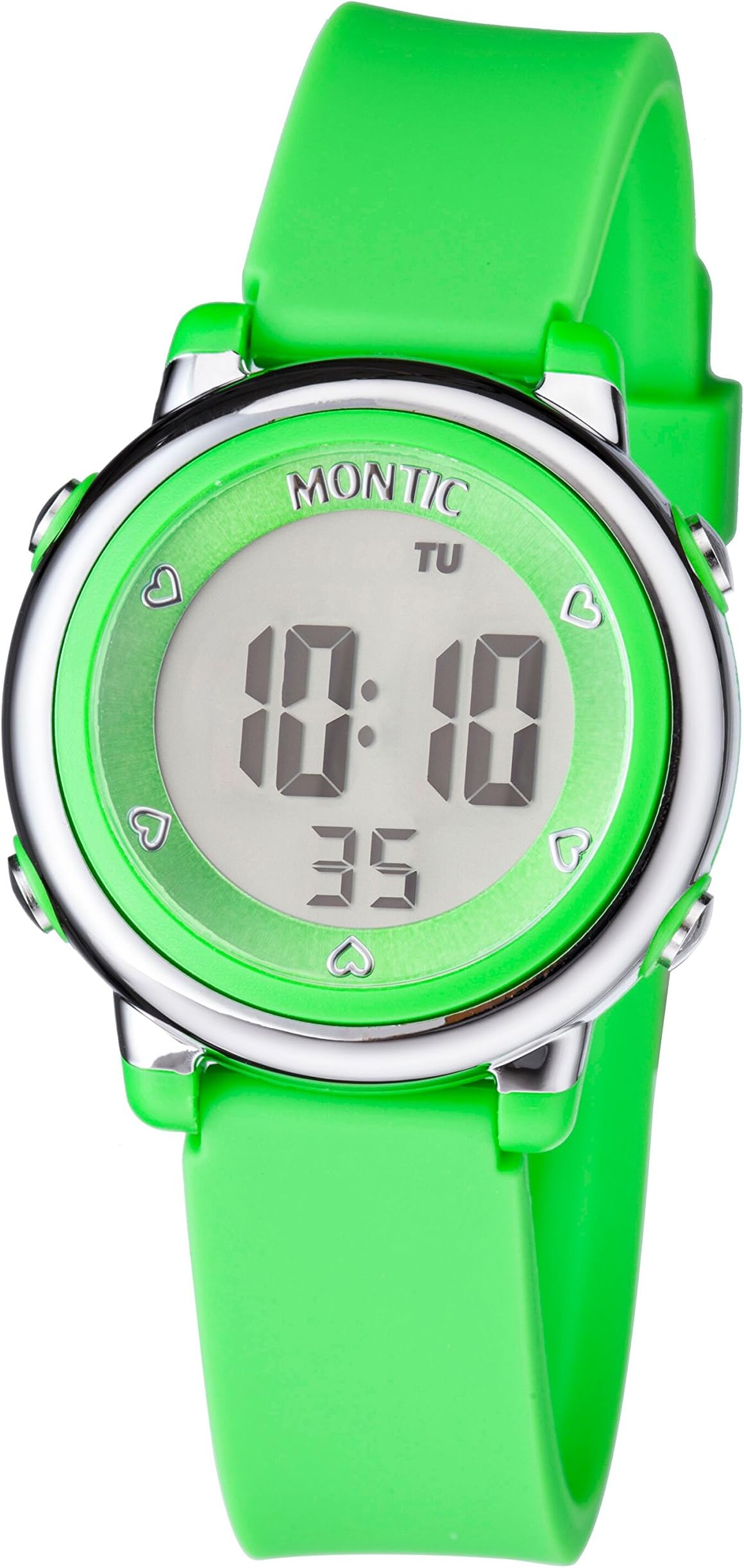Kids Green Digital Sports Multi Function Watch Alarm and Stopwatch with Colored LED Display