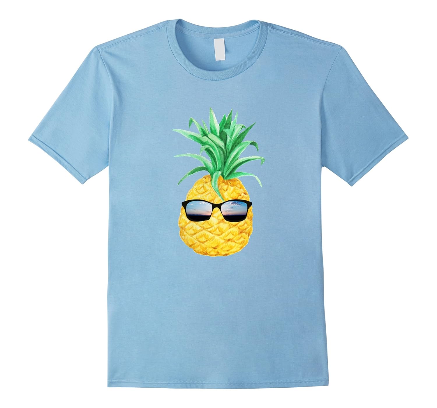 Cool Pineapple Glasses T-Shirt Hawaiian Graphic Tee Shirts-ANZ