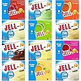 Prime Plus Sugar-Free Gelatin & Instant Cheesecake Pudding Mix Variety Pack – 12 Pack Assorted Flavors (Banana,lemon,pistachi