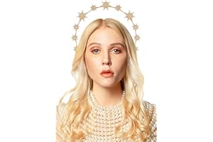 ZIVYES Halo Crown Moon Stars Goddess Crown Halo Headband Tiaras and Crowns for Women Boho Bridal Wedding Headpiece