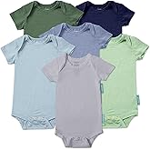 PurComfy Supersoft Short Sleeve Baby Bodysuits, Premium Bamboo Rayon Bodysuit Unisex Boy Girl