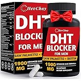 DHT Blocker for Men | Extra Strength Saw Palmetto & Biotin Hair Growth Supplement - Hair Growth Vitamins - Hair Regrowth - Natural Hair Loss Supplements for Men - Proprietary Herbal Blends,1 Pack
