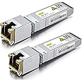 10Gtek 1.25/2.5/5/10G-T SFP+ to RJ45 Copper Module - 10GBase-T Transceiver for Cisco SFP-10G-T-S Ubiquiti unifi UF-RJ45-10G D