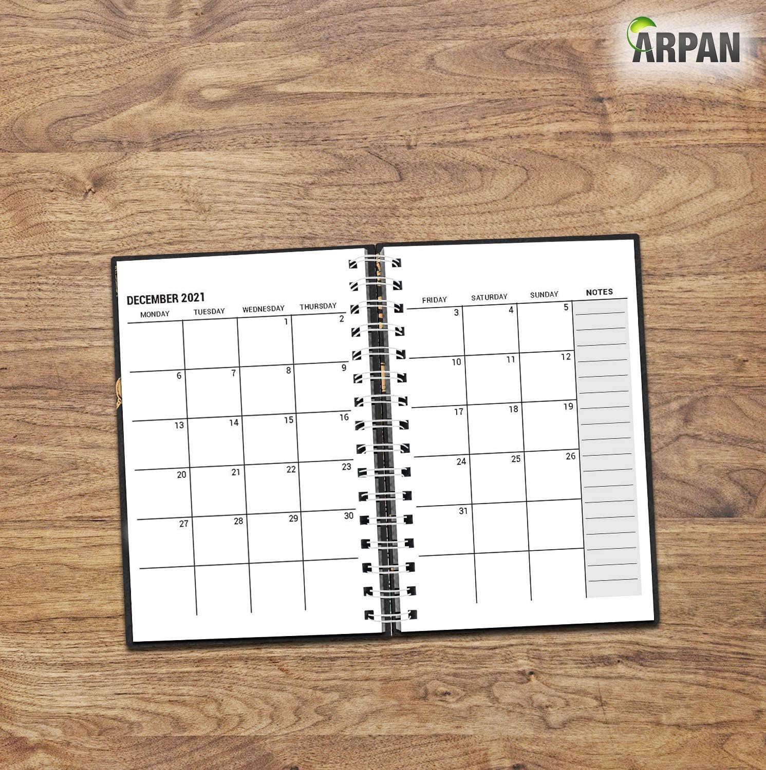 2026 Diary A5 Wiro Weekly Planner Runs Jan 2026 - Dec 2026 with Monthly Overview Pages Perfect for The Home Office or Bag - Image 5