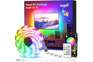 maylit TV LED Backlight for 65-75in TVs, App and Remote Control LED Lights for TV, RGB TV Lights Behind, USB Powered Gamer Desk Setup Stuff Decorations, Game LED Strip Lights for Room House Home Decor