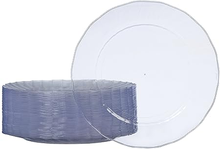 AmazonBasics - Teller aus Kunststoff, Einwegteller, 50-er Pack, 26 cm