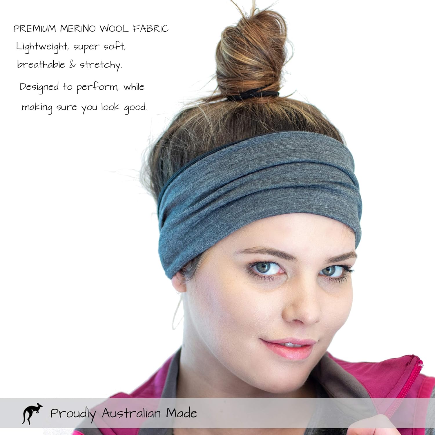 Merino Wool Blend Headband Winter Headwear for Active Women Perfect for Cold Weather Running