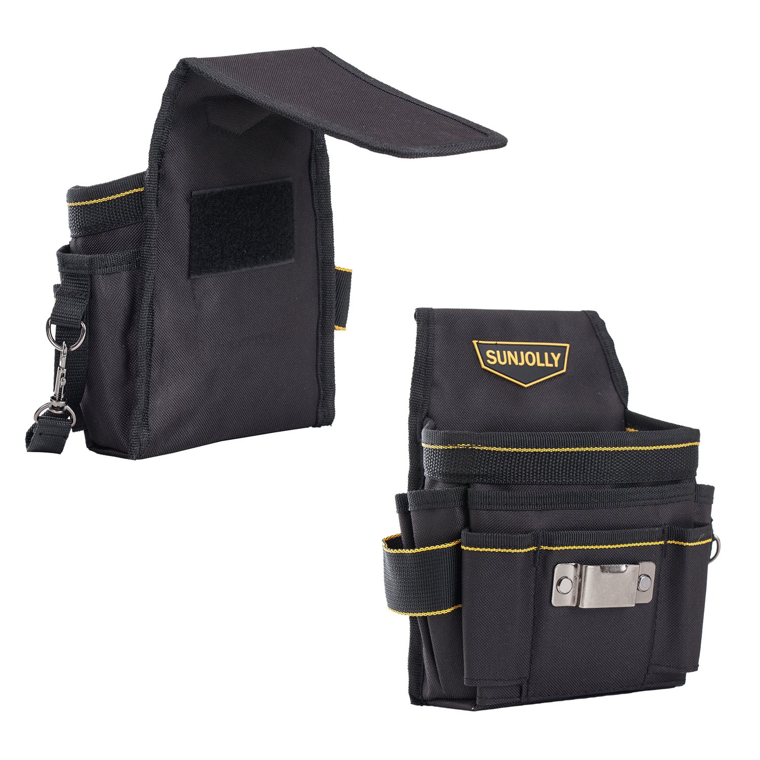 Durable Tool Pouch with Maintenance and Electrician\'s Holsters for Tools, Flashlight, Keys (Adjustable Waist Strap)