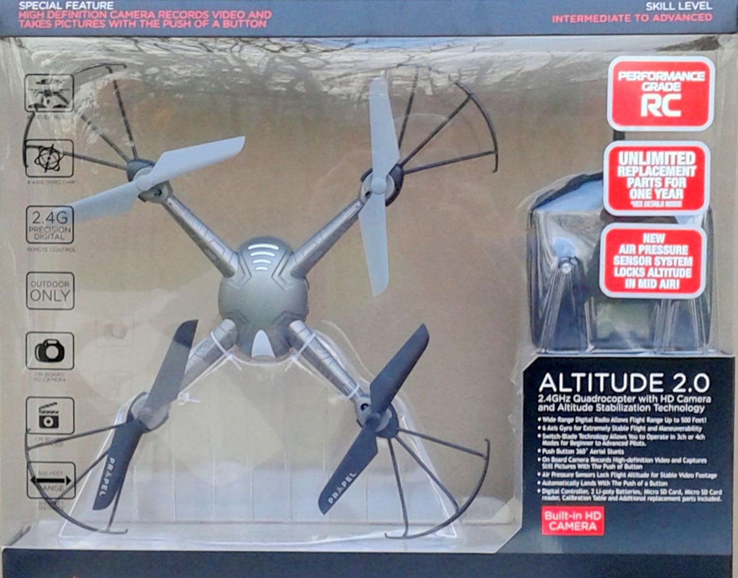 Propel Altitude 2.4Ghz Quadrocopter Drone with HD Camera, 500 Feet