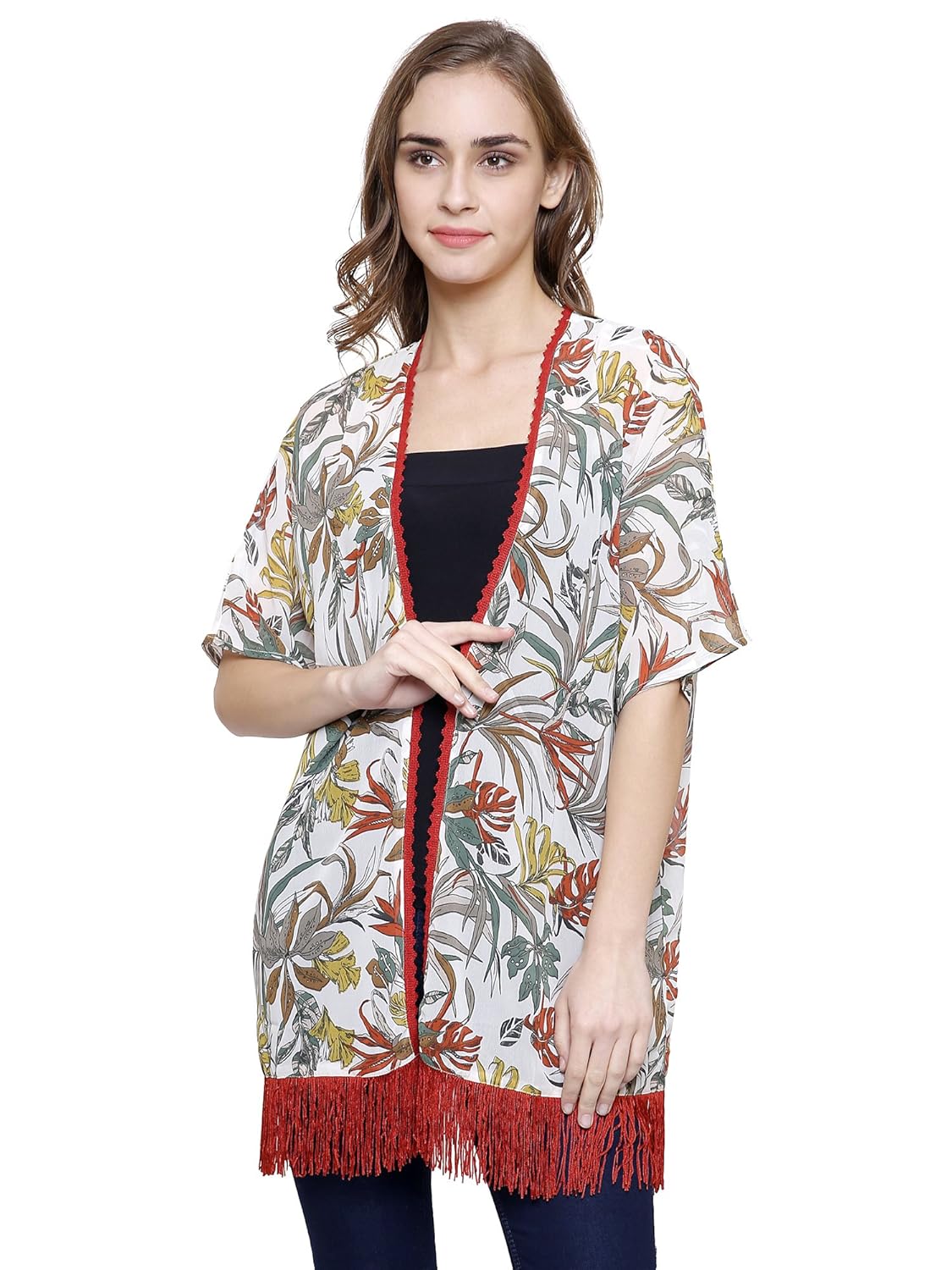 mansicollections multicolor printed shrug for women