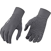 Eddie Bauer Touchscreen Warm Running Glove Liners, Standard Men's and Women's Cool Weather Gloves, Ash Grey, X-Large