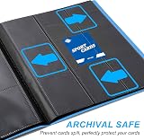 TiopLior Trading Card Binder 360 Pockets Blue 20 Pages 9-Pocket Side Loading view 4