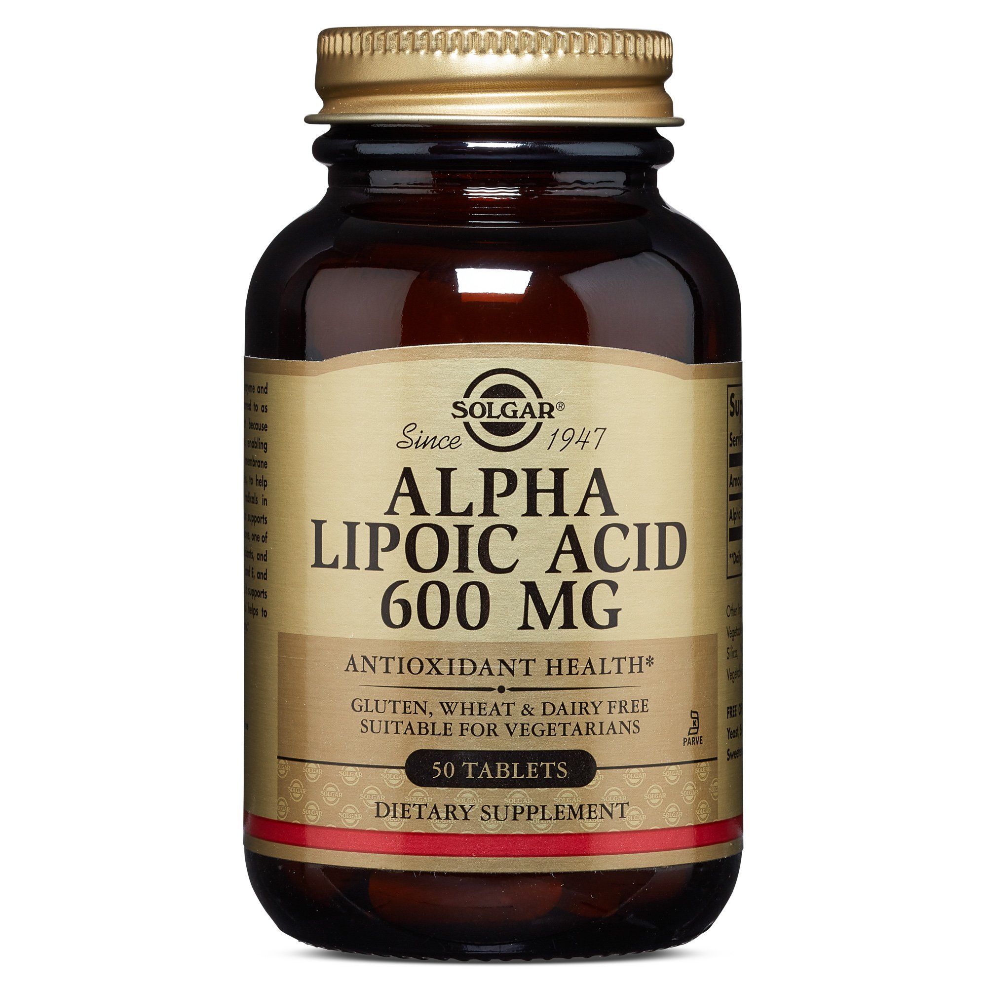 Solgar Alpha Lipoic Acid 600 mg, 50 Tablets Buy Online in United