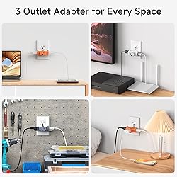 [UL Listed] Cable Matters 3-Pack 3 Way Plug Adapter