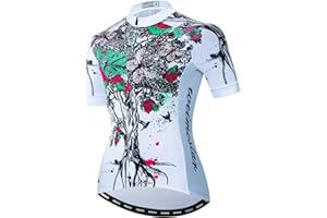 JPOJPO Women Cycling Jersey Bicycle Team Bike Short Sleeve Racing T-Shirt Clothing Sport Tops Flower Butterfly Skull