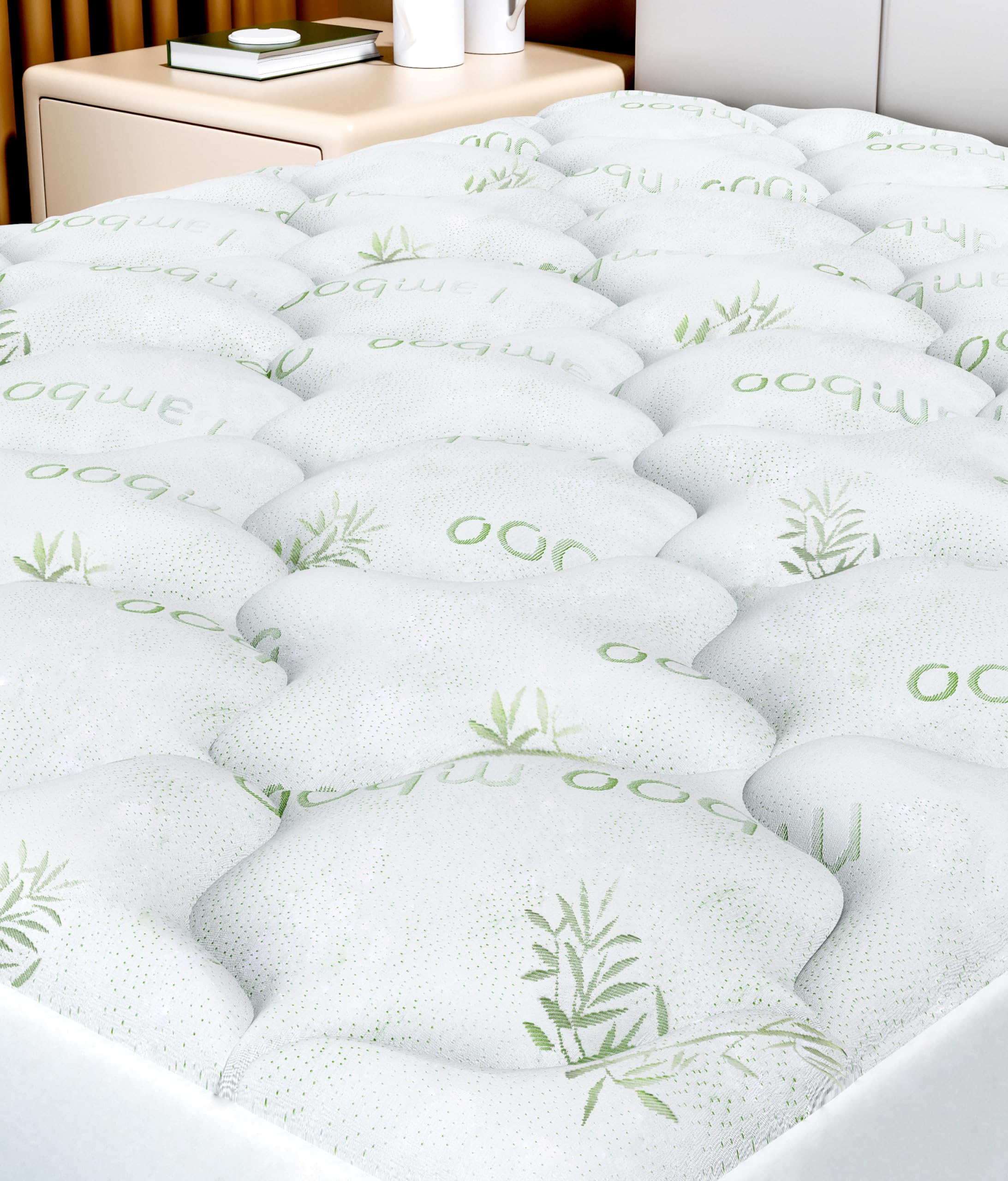 Photo 1 of BDEUS Twin XL Mattress Topper Extra Thick 1000 GSM Down Alternative Fill Mattress Pad, Ultra Soft Cooling Mattress Protector Cover with 21" Deep Pocket for Back Pain Relief