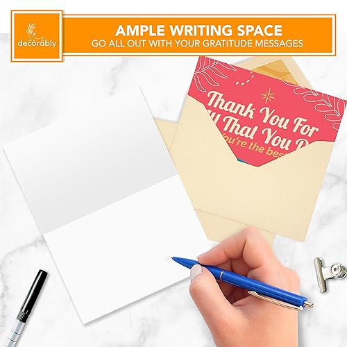 Decorably 24 Pack 6X4In Employee Appreciation Cards With - View #3